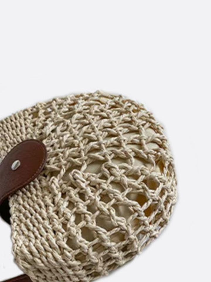 Bolso de paja media luna